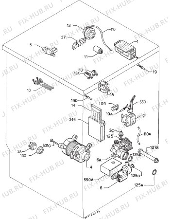 Взрыв-схема стиральной машины Zanussi WDJ1074 - Схема узла Electrical equipment 268